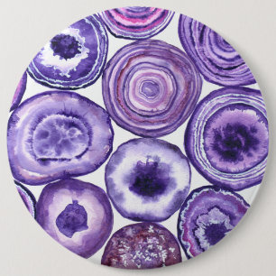 Violet-agatpatroon Ronde Button 6,0 Cm