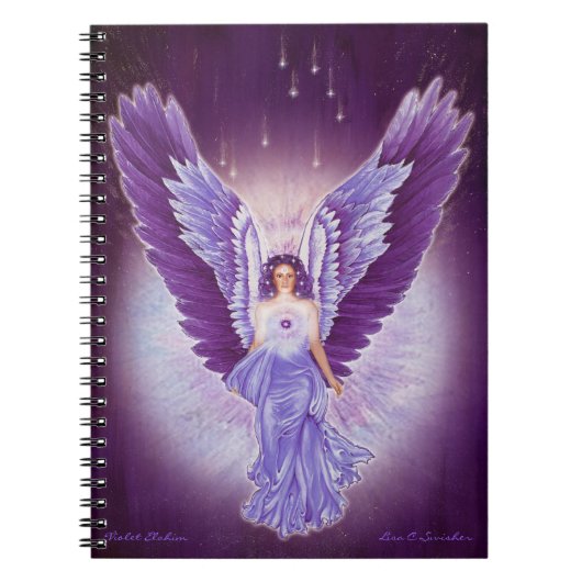 Violet Amethyst Angel-laptop Notitieboek (Voorkant)