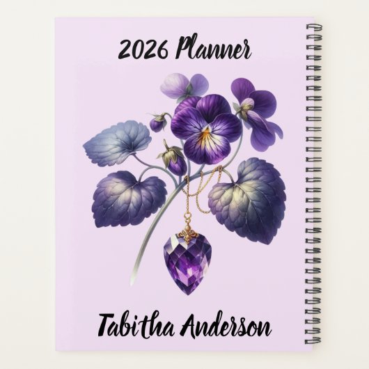 Violet & Amethyst February Verse – 2026 Full-Year  Planner (Achterkant)