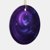 Violet and Blue Geometry van een hemellichaam Keramisch Ornament (Rechts)