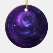 Violet and Blue Geometry van een hemellichaam Keramisch Ornament (Voorkant)