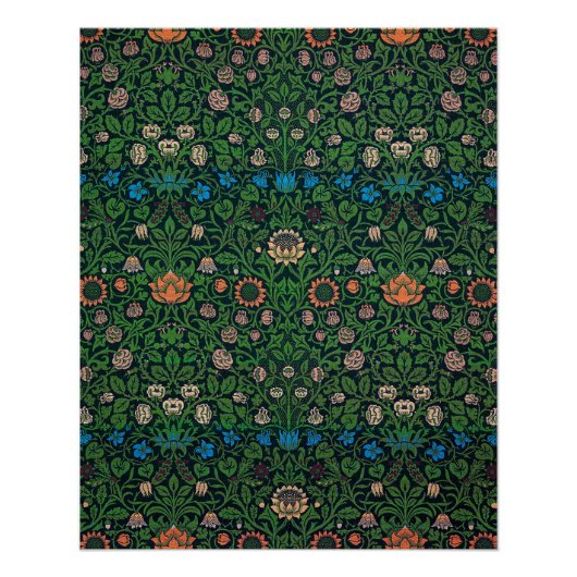 Violet and Columbine, William Morris Perfect Poster (Voorkant)