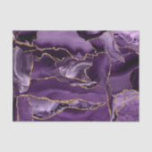 Violet and Gold Glitter Agate Abstract Tissuepapier (Voorkant)