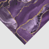 Violet and Gold Glitter Agate Abstract Tissuepapier (Detail)