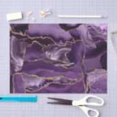 Violet and Gold Glitter Agate Abstract Tissuepapier (Craft)