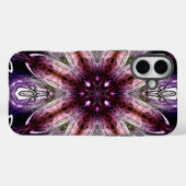 Violet and Magenta Cosmic Flower Kaleidoscope Case-Mate iPhone Case (Achterkant (horizontaal))