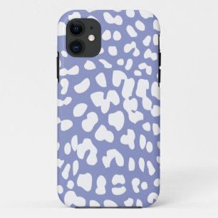 Violet and White Leopard Print iPhone 6 Hoesje