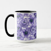 Violet anemonbloem waterverf patroon mok (Links)
