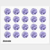 Violet anemonbloem waterverf patroon ronde sticker (Vel)
