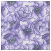 Violet anemonbloem waterverf patroon stof (Close Up)