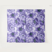 Violet anemonbloem waterverf patroon wandkleed (Voorkant (horizontaal))