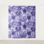 Violet anemonbloem waterverf patroon wandkleed (Voorkant)