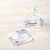 Violet Anemone Floral Bouquet Luncheon Kartonnen Onderzetters (Insitu)