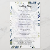 Violet Anemone Flower Waterverf Wedding Programme (Achterkant)