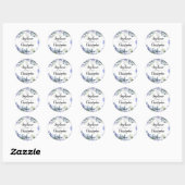 Violet Anemone Flower Waterverf Wedding Ronde Sticker (Vel)