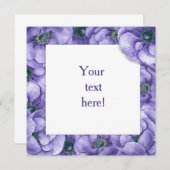 Violet anemone-kaart (Voorkant / Achterkant)