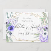 Violet Anemones zal je mijn matroos van eer zijn Kaart (Voorkant)