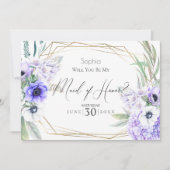 Violet Anemones zal je zijn mijn dienstmeisje Kaart (Voorkant)