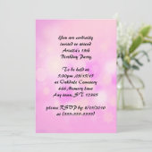 Violet Anime Prinses Kind Verjaardag Uitnodigingen (Staand voorkant)