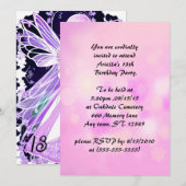 Violet Anime Prinses Kind Verjaardag Uitnodigingen (Voorkant / Achterkant)