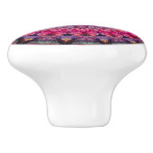 Violet Antiek Floral Bohemian Pattern Keramische Knop (Zijkant)