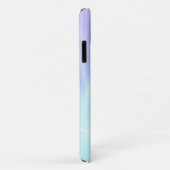 Violet Aqua Blue Pastel Ombre Chic Script Monogram Case-Mate iPhone Case (Achterkant/rechts)
