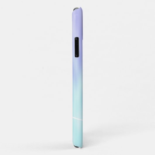 Violet Aqua Blue Pastel Ombre Chic Script Monogram Case-Mate iPhone Case (Achterkant/rechts)