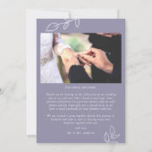 Violet Arch Botanical Leaf Weddenschap Hartelijk d Bedankkaart (Achterkant)