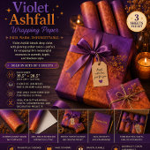 Violet Asfall Inpakpapier Vel