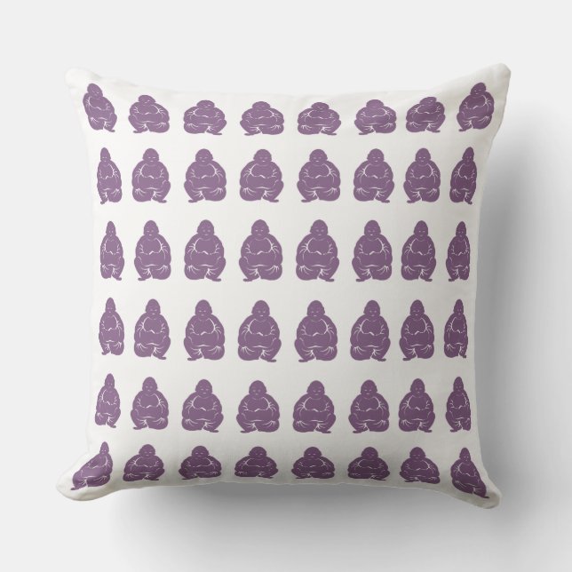 Violet Asian Moods Buddah Boys Kussen (Voorkant)