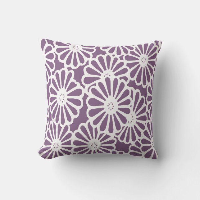 Violet Asian Moods Floral Kussen (Voorkant)