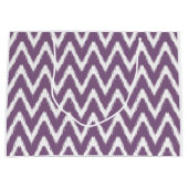 Violet Asian Moods Ikat Chevrons Large Cadeautasje (Voorkant)