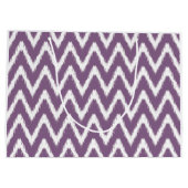 Violet Asian Moods Ikat Chevrons Large Cadeautasje (Achterkant)