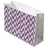 Violet Asian Moods Ikat Chevrons Large Cadeautasje (Achterkant Gekanteld)