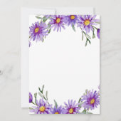 Violet Aster Floral Botanische Verjaardag Kaart (Achterkant)