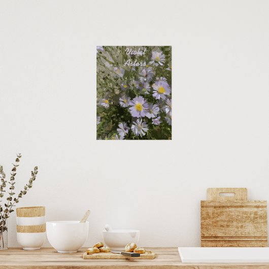 Violet Asters Poster (Keuken)