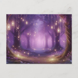 Violet at Midnight Enchanted Forest RSVP briefkaar Uitnodiging Briefkaart