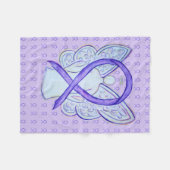 Violet Awareness Ribbon Angel Fleece Blankets Deken (Voorkant (Horizontaal))