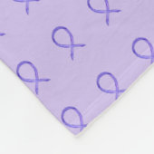 Violet Awareness Ribbon Angel Fleece Blankets Deken (Hoek)
