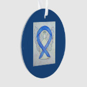 Violet Awareness Ribbon Angel Gepersonaliseerd sie Ornament (voorkant)