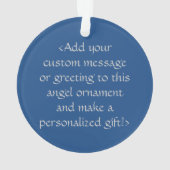 Violet Awareness Ribbon Angel Gepersonaliseerd sie Ornament (achterkant)