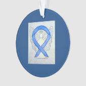 Violet Awareness Ribbon Angel Gepersonaliseerd sie Ornament (voorkant)