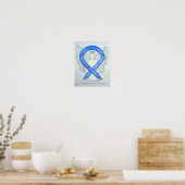 Violet Awareness Ribbon Guardian Angel Print (Keuken)