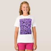 Violet Baby Girls T-Shirt Violet Flowers (Voorkant volledig)