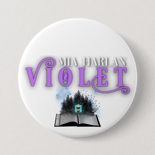 Violet Badge Ronde Button 7,6 Cm (Voorkant)