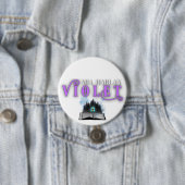 Violet Badge Ronde Button 7,6 Cm (In situ)