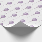 Violet balloon Gift Wrapping Paper - Cadeaupapier (Hoek)