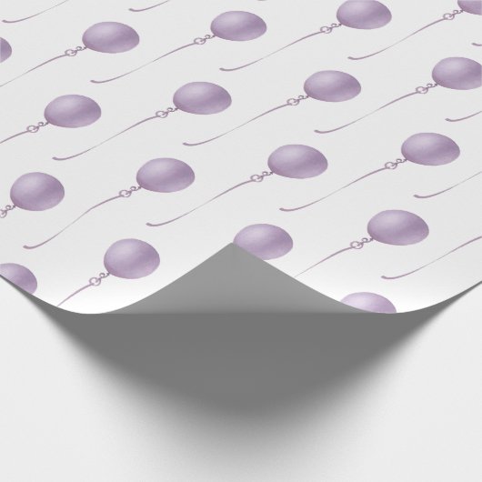 Violet balloon Gift Wrapping Paper - Cadeaupapier (Hoek)