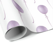 Violet balloon Gift Wrapping Paper - Cadeaupapier (Rol Hoek)