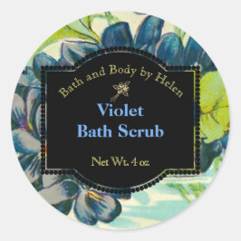 Violet Bath and Body Care Label - cirkel